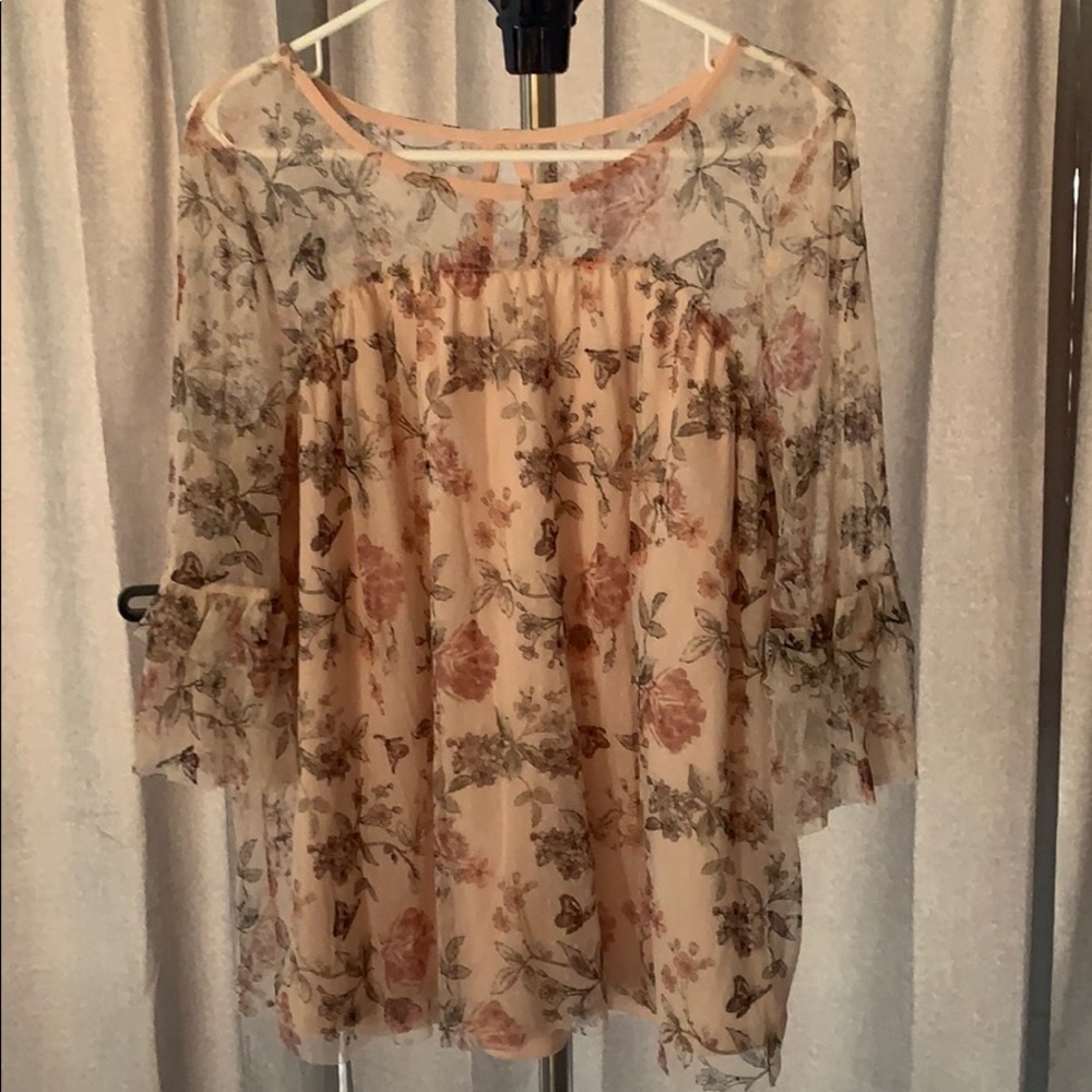 Pink 3/4 sleeve top